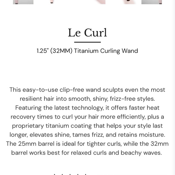 NEW l’ange Le Curl 32mm titanium curling wand - Picture 3 of 6